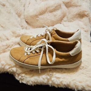 Stylish Tan and White Women's Sneakers